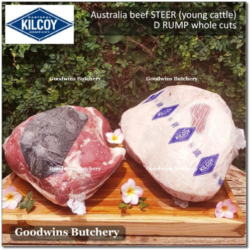 Beef D RUMP frozen Australia STEER young cattle KILCOY whole cuts weight vary 7-9kg (price/kg)